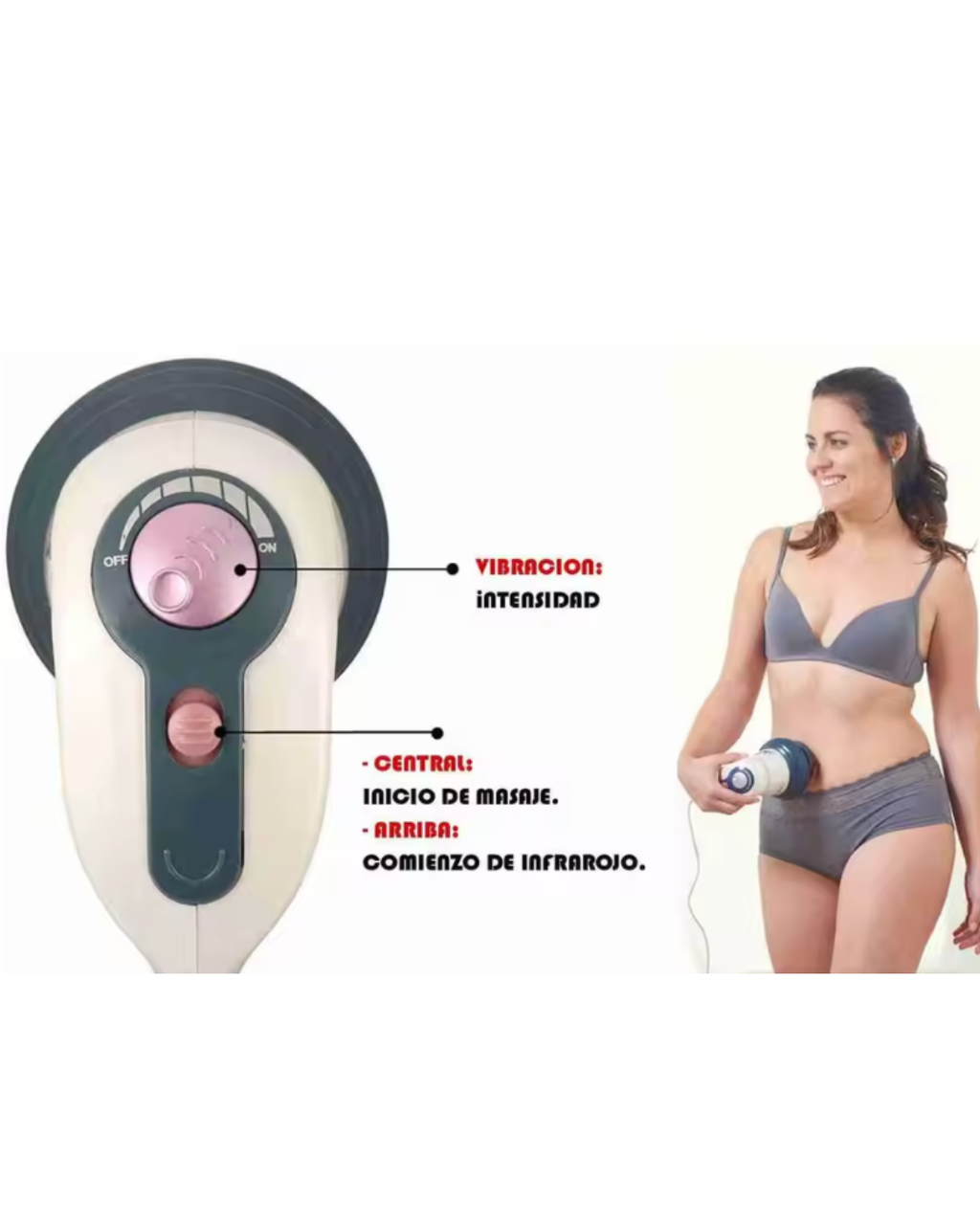 Masajeador anticelulítico con luz infrarroja