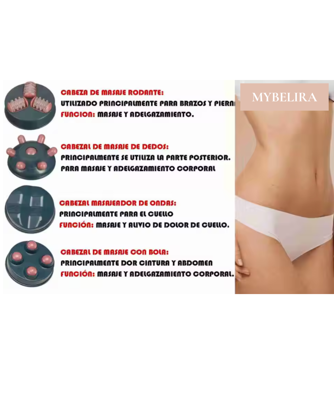 Masajeador anticelulítico con luz infrarroja